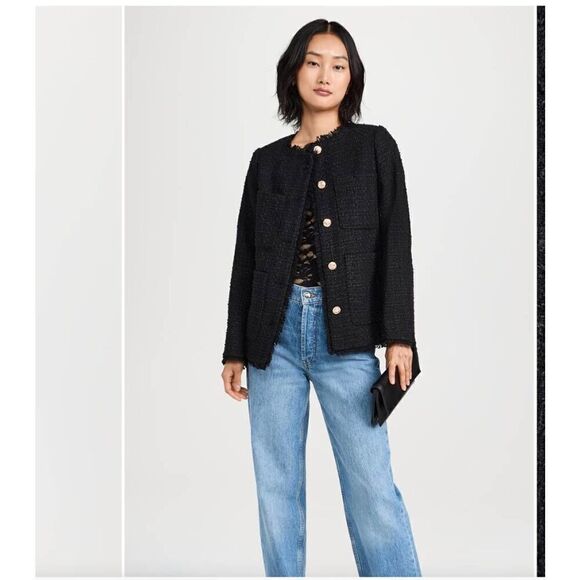 Line & Dot Melody Jacket tweed black Medium - Picture 1 of 8